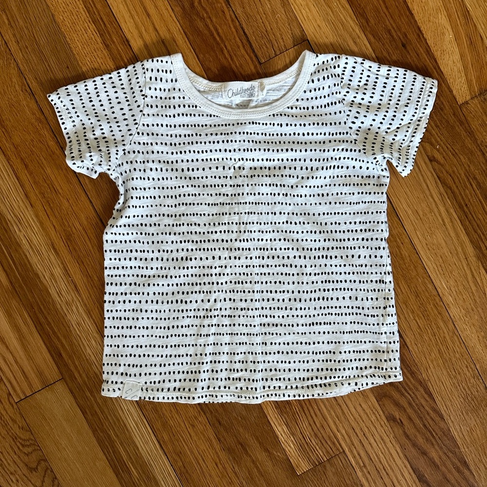 Childhoods clothing white tee with dots